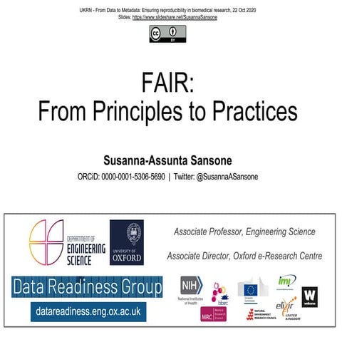 The FAIR Principles and FAIRsharing