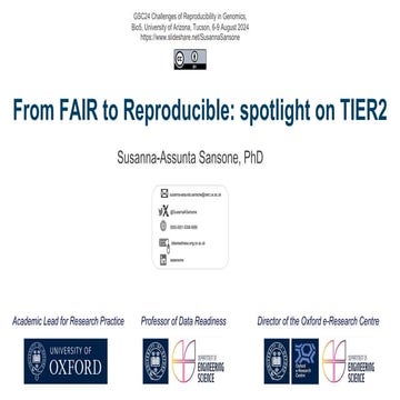 FAIR and Reproducible - GSC, Tucson, Aug 2024