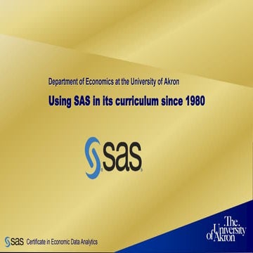 Teaching Economics Students to become Data Professionals Using SAS