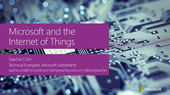 Sascha Corti presentation; Microsoft 