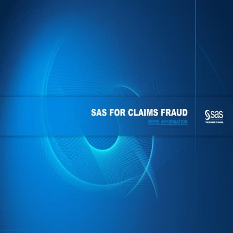 SAS for Claims Fraud