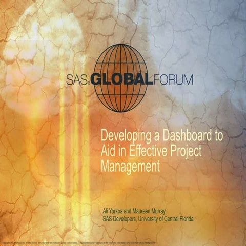 Developing a Dashboard to Aid in Effective Project Management