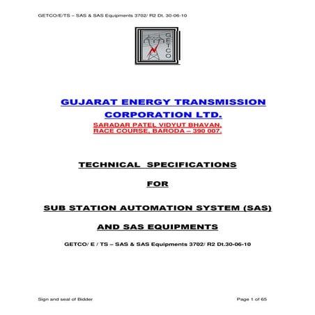 Technical specification EEE | PDF