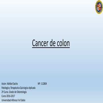 CÁNCER DE COLON