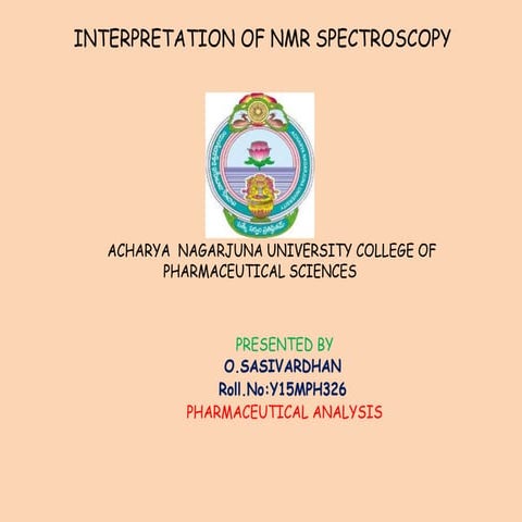 interpretation of  NMR spectroscopy