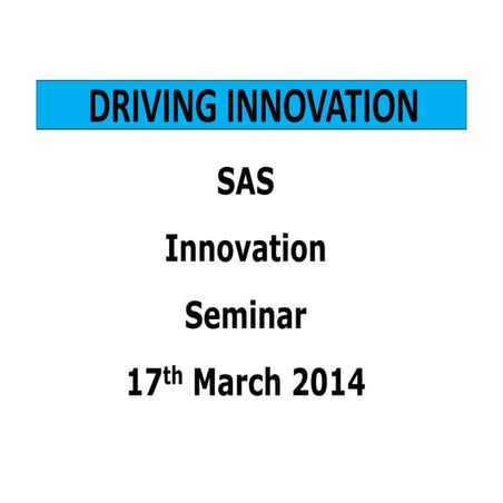 Innovations from SAS