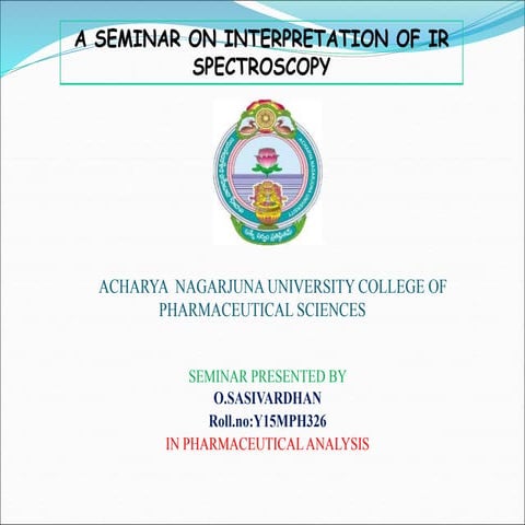 INTERPRETATION OF IR SPECTROSCOPY