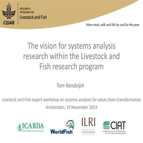 The vision for systems analysis research within the Livestock and Fish resear...