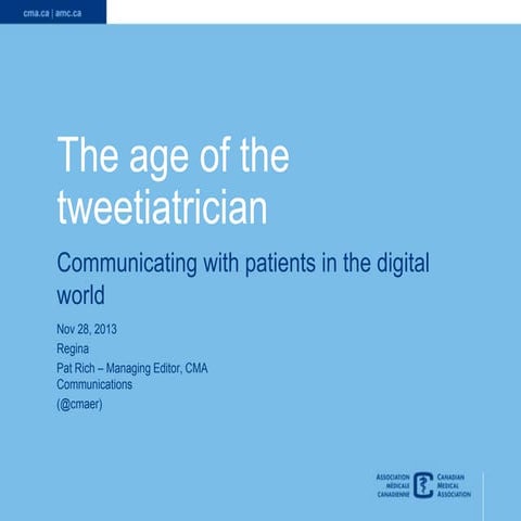 The age of the tweetiatrician
