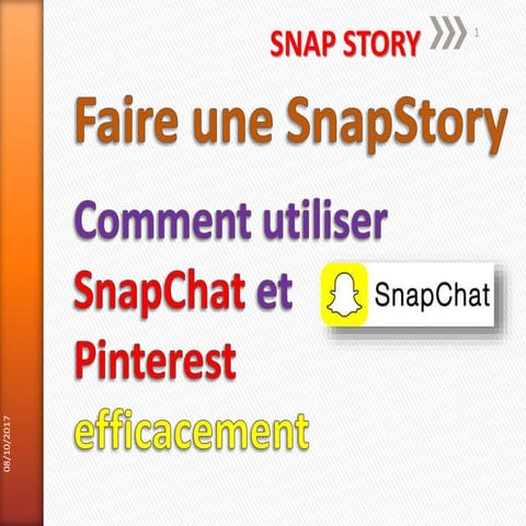 Comment utiliser Snapchat et Pinterest efficacement. | PPTX