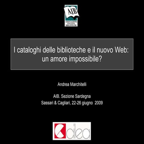 I cataloghi delle biblioteche e il nuovo Web (1)