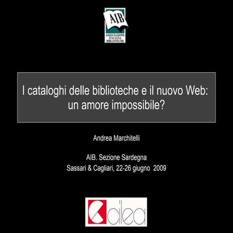 I cataloghi delle biblioteche e il nuovo web (2)