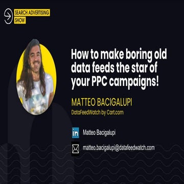 Make your Data feeds the rock star of your PPC campigns