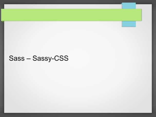 Sass presentation