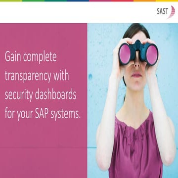 SAP Security Dashboards: Gain complete transparency for your SAP systems. [We...