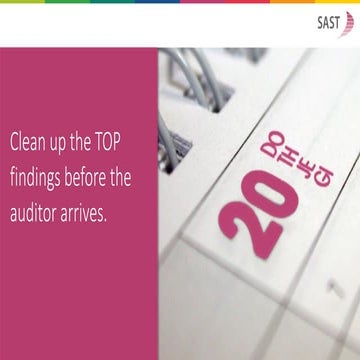 Rectify your top findings before the external auditors arrive! [Webinar]