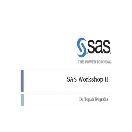 SAS Workshop II