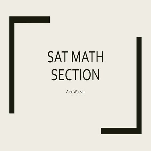 SAT Math Section