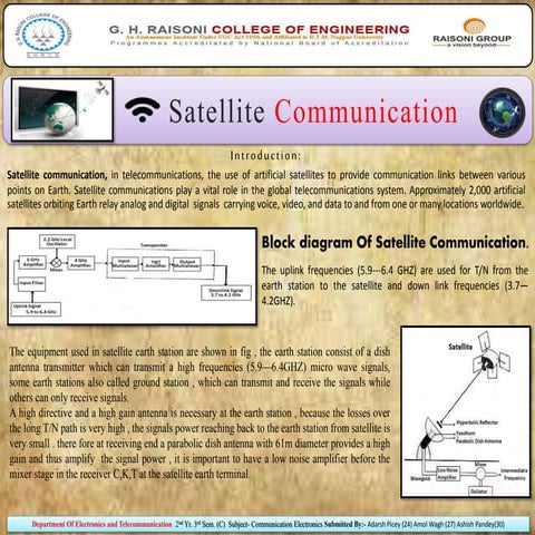 Satellite mobile communication Poster | PPTX