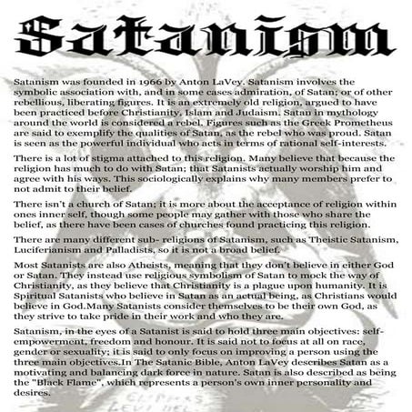 Satanism by ellie fleming | DOCX