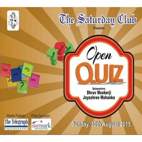 Saturday Club Quiz 2015 Prelims