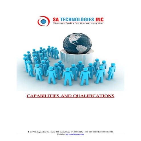 SA Technologies Inc - Capabilities &amp; Qualifications