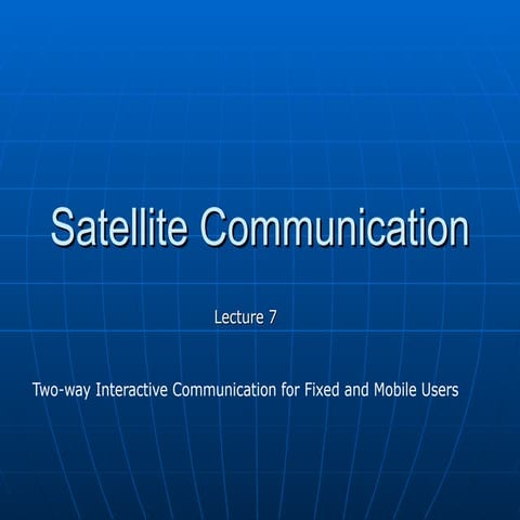 Satellite Communication lecture no  - 7.ppt