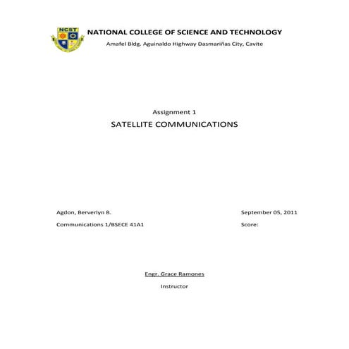 Satellite communication agdon
