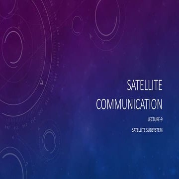 Satellite communication lecture9