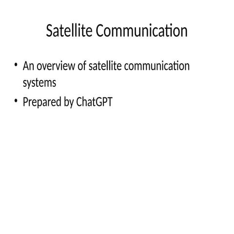Satellite_Communication_Presentation on m | PPTX