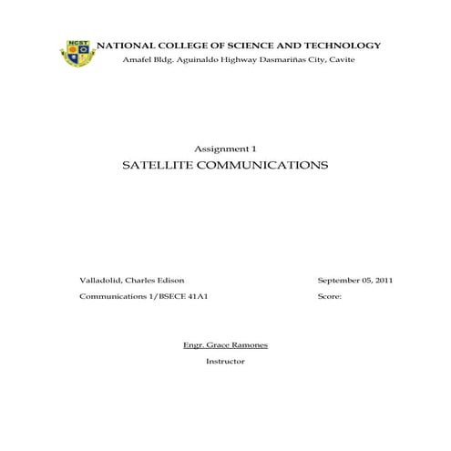 Satellite communication valladolid