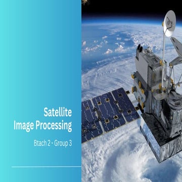 Satellite image processing with block diagram | PPT