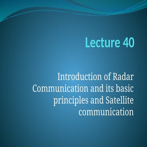 PPT on Sattelite satellite & Radar(1).pptx