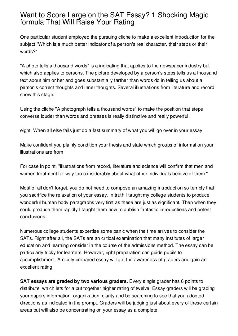 The Yellow Wallpaper Essay Essay Formula Want To Score Large On The Sat Essay Shocking Magic Sample Essay For High School Students also Essay On Business Communication Essay Formula Romefontanacountryinncom Essays On Health Care