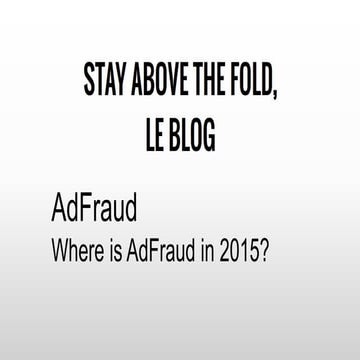L'AdFraud en 2015