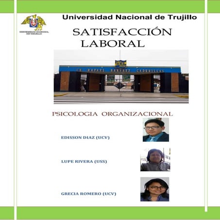 Satisfaccion Laboral.C.E.E."Rafael Narvaez Cadenillas".Universidad Nacional d...