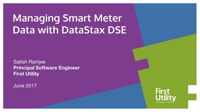 Managing Smart Meter with DataStax DSE