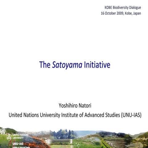 Satoyama Initiative by Yoshihiro Natori | PDF