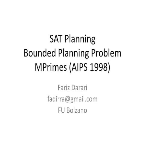 SAT Planning for MPrimes