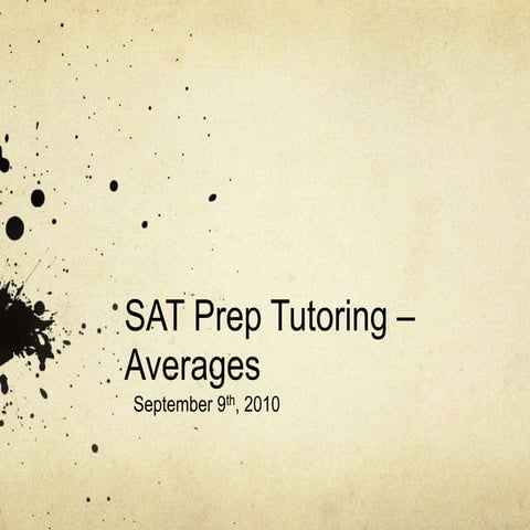 Sat prep tutoring
