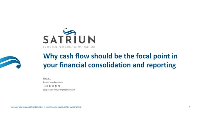 Casper Van Leeuwen - Why cash flow should be a focal point