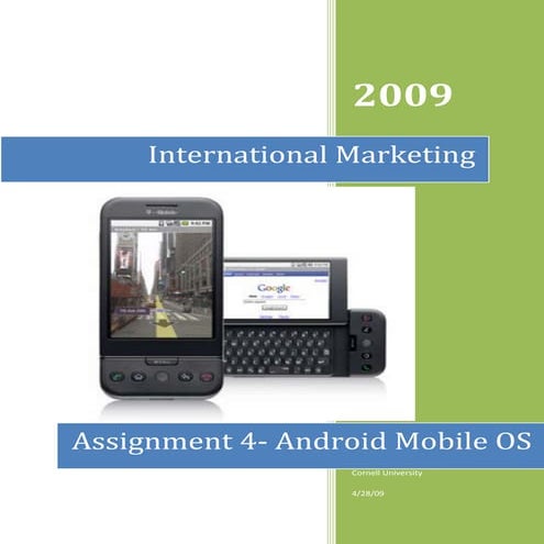 International Marketing- Plan for Global Rollout of Google Android Mobile OS