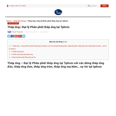 Thép ống – Đại lý Phân phối thép ống tại Tphcm