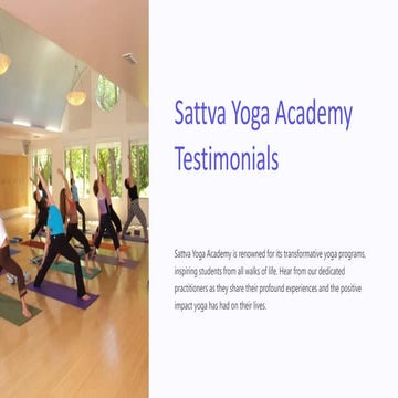Ultimate guide for Sattva Yoga Academyy! | PDF