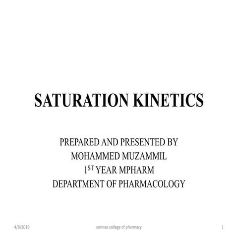 Saturation kinetics