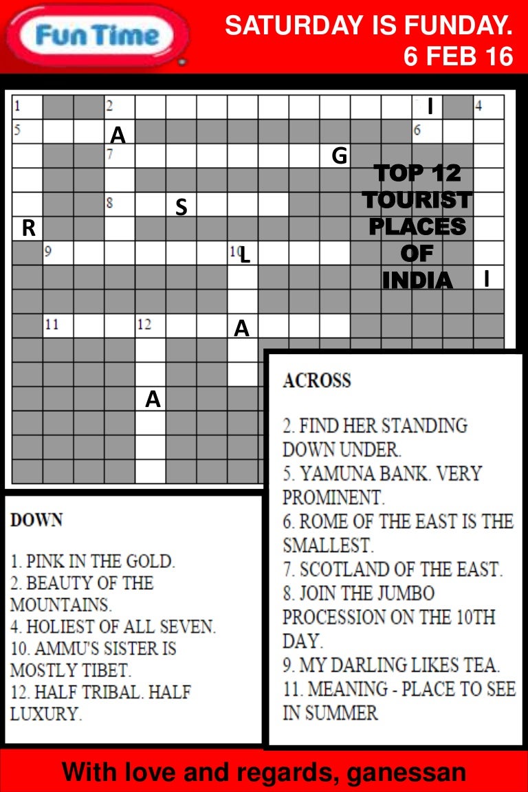 major indian tourist site crossword nyt