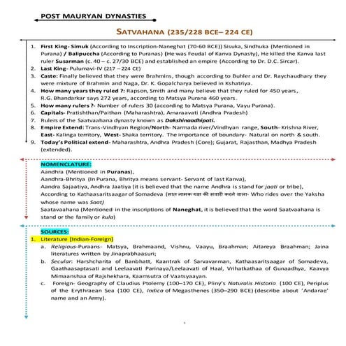 History of the Satvahana Dynasty