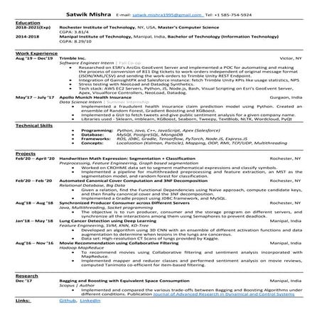 Satwik mishra resume