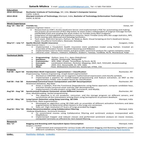 Satwik mishra resume