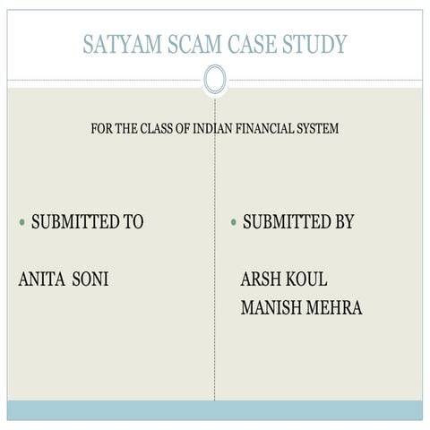 Satyam scam